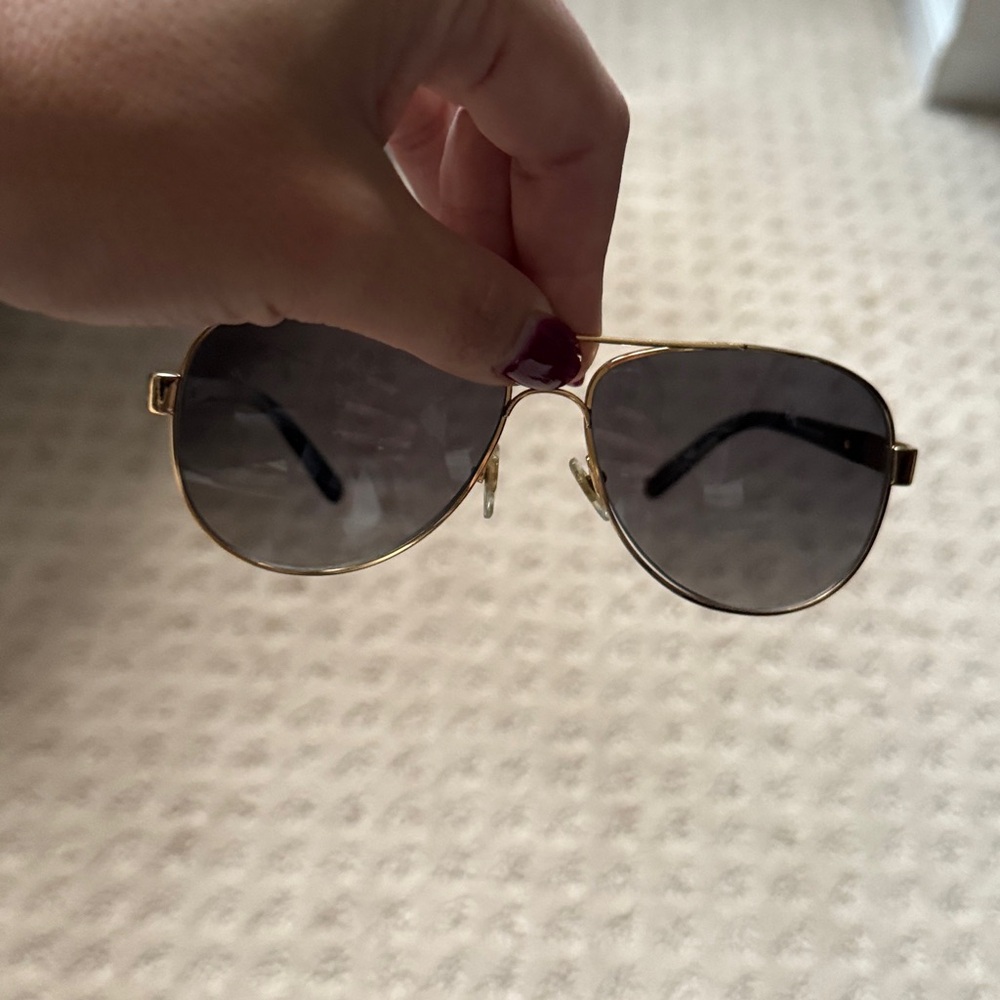 Tory Burch Gold and Black Sunglasses - Picture 5 of 9